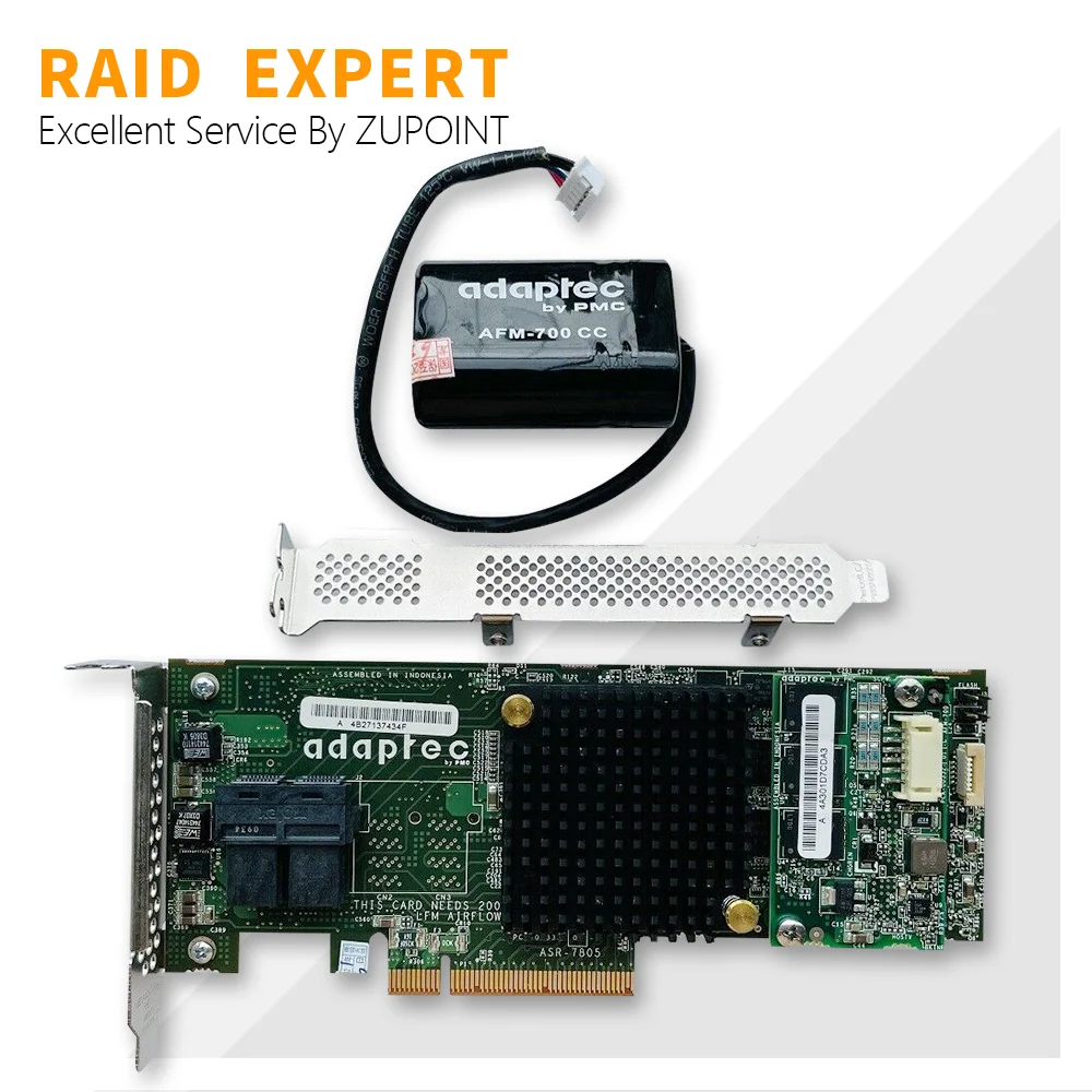 ZUPOINT Adaptec ASR-7805 RAID Ʈѷ ī, 6Gbps 1GB ĳ, SAS SATA PCI E 3.0 Ȯ ī 